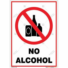 No Alcohol Sign in Portrait