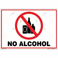 No Alcohol Sign in Landscape
