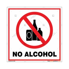 No Alcohol Sign in Square