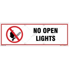 No Open Lights Signs in Rectangle