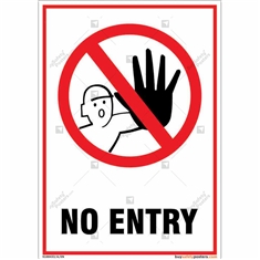 No Entry Sign for any Organization in Portrait Shape