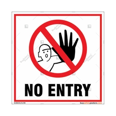 No Entry Sign for any Organization in Square Shape
