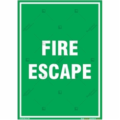 Fire Escape Sign in Portrait