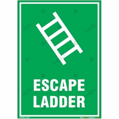 Escape Ladder Sign in Portrait