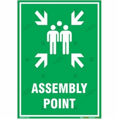 Assembly Point Sign in Portrait