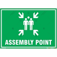 Assembly Point Sign in Landscape