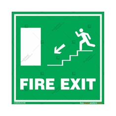 Fire Exit Signs in Square