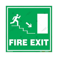 Fire Exit Signs in Square