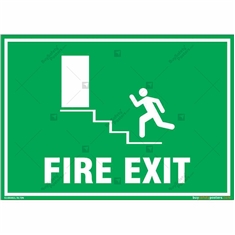 Fire Exit Sign in Landscape