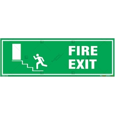 Fire Exit Sign in Rectangle