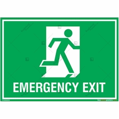Emergency Exit Sign in Landscape
