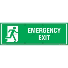 Emergency Exit Sign in Rectangle
