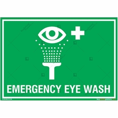 Emergency Eye Wash Sign in Landscape