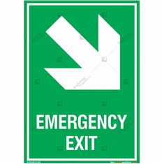 Emergency Exit Sign in Portrait