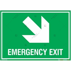 Emergency Exit Sign in Landscape