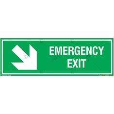Emergency Exit Sign in Rectangle