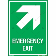 Emergency Exit Sign in Portrait