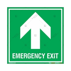 Emergency Exit Sign in Square
