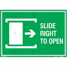 Slide Right to Open Sign in Landscape