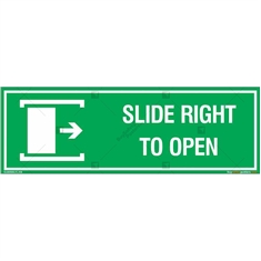 Slide Right to Open Sign in Rectangle