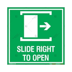 Slide Right to Open Sign in Square
