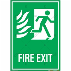 Fire Exit Sign in Portrait