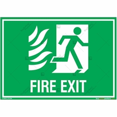 Fire Exit Sign in Landscape