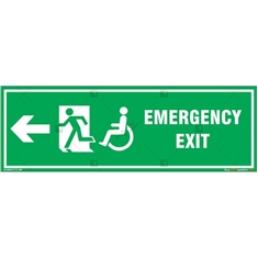 Emergency Exit Signs in Rectangle