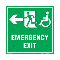 Emergency Exit Signs in Square