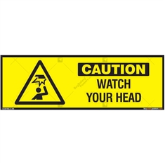 Watch your Head Sign in Rectangle