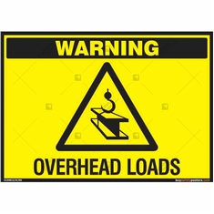 Checkout for Overhead Loads Sign in Landscape