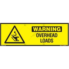 Checkout for Overhead Loads Sign in Rectangle