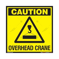 Overhead Crane Sign in Square