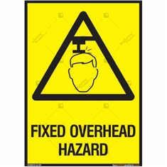 Fixed Overhead Hazard Sign in Portrait