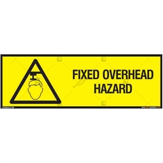 Fixed Overhead Hazard Sign in Rectangle