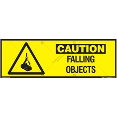 Falling Objects Sign in Rectangle
