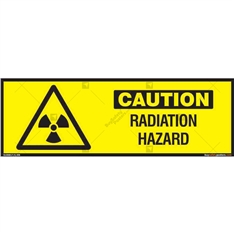 Radiation Hazard Sign in Rectangle
