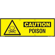 Poison Sign in Rectangle
