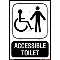 Accessible Toilet Sign for Men