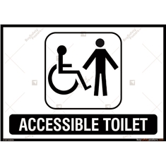 Accessible Toilet Sign for Men