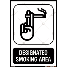 Designated Smoking Area Sign
