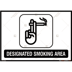 Designated Smoking Area Sign
