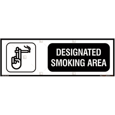 Designated Smoking Area Sign