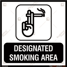 Designated Smoking Area Sign