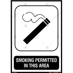 Smoking Permitted in this Area Sign
