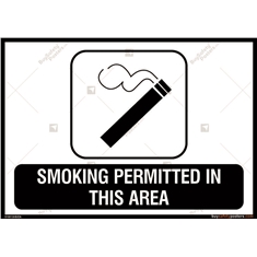 Smoking Permitted in this Area Sign