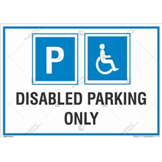 Disable Parking Only Signs
