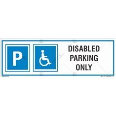 Disable Parking Only Signs