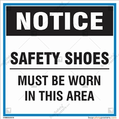 Safety Shoes Must be Worn in this Area Sign