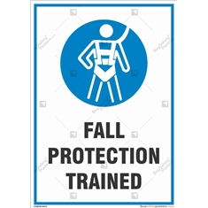 Fall Protection Trained Sign